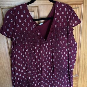 Foley red linen dress